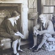 Joan MacDonald and her father, Ramsay, at Chequers on a picture that she mentions in her diary was taken on February 2, 1924,