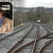 Brendan Blethyn inset into a picture of Wensleydale Railway