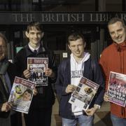 All published issues of the newspaper will be preserved by the British Library. From left: Ted Young, Jonathan Simpson, Owen Ovens, and Dominic Webber