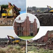 The former St Peter's School, in Gainford, is demolished