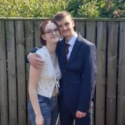 Carla Scown, 19, pictured with her brother Luke.