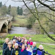 Members of Platform 2 after a recent rehearsal by the River Swale