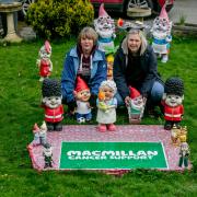 Sisters Tracy Bowe and Leanne O'Brien bost posties who have done various things for Macmillan Cancer Support including, running a marathon and this year a skydive and gnome garden at Tracy's home in Middleham