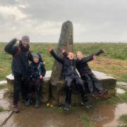 Nine year old Arthur Miners, his sister Molly, 11 and brother Thomas age 12 on the Cleveland Way