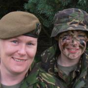 DUTY: Cadet Stephanie Gosling, 14, from Northallerton detachment, and her mother Staff Sergeant Instructor Kelly Gosling, 36, the detachment’s deputy commander