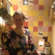 HARD AT WORK: Charlotte Pett of Osmotherley Muesli Company with the Aga she uses to make her muesli recipe