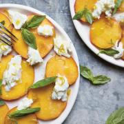 RECIPE: Peach and mozzarella salad with crispy lemon zest and basil