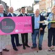 MP Rishi Sunak with some of the organisers of Stokesley Food Week