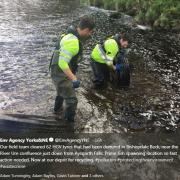 The Environment Agency's tweet on the fly-tipped lorry tyres left downstream of Aysgarth Falls