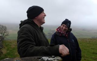 Lenny and Jenny Bowes at Kelleth Rigg trig point