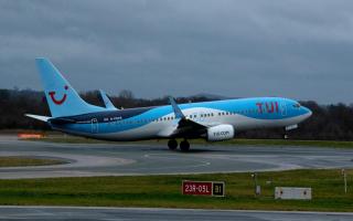 A TUI plane arriving Picture:  NORTHERN ECHO