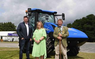 L-R Jon Newton of Russells Group, Holly Jones of the farmer scientist network and show director Charles Mills