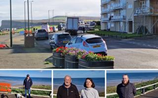 Saltburn residents have had a mixed reaction after construction work on Marine Parade's promenade began in September Credit: MICHAEL ROBINSON