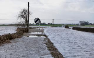 Four cars were stuck in floodwater in Morton on Swale on Monday (January 22)