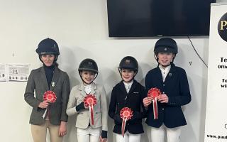 Queen Mary's riders Pippa, Sophie, Ella and Peggy