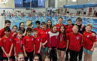 Junior members of Middlesbrough Amateur Swimming Club after their triumph