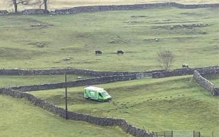 Earlier this week, the Mercedes van, which clearly has Asda branding on it, was photographed in a field surrounded by stone walls in Langcliffe, North Yorkshire