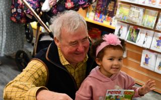 Yorkshire Vet Peter Wright launches his new children's book at White Rose Books in Thirsk