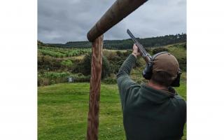Shooting lesson in gloomy weather