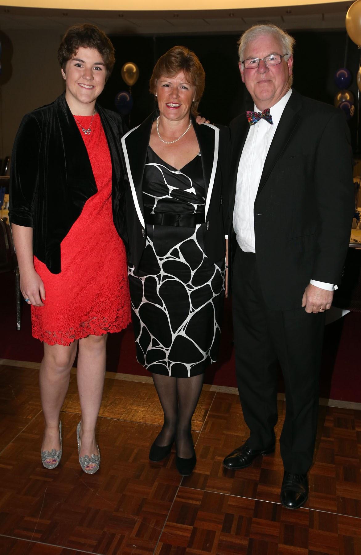 The Stockton Young Farmers' 85th Anniversary Do at The Northern Echo Arena in Darlington. Jenny, Gill and Brian Bainbridge. Picture: CHRIS BOOTH