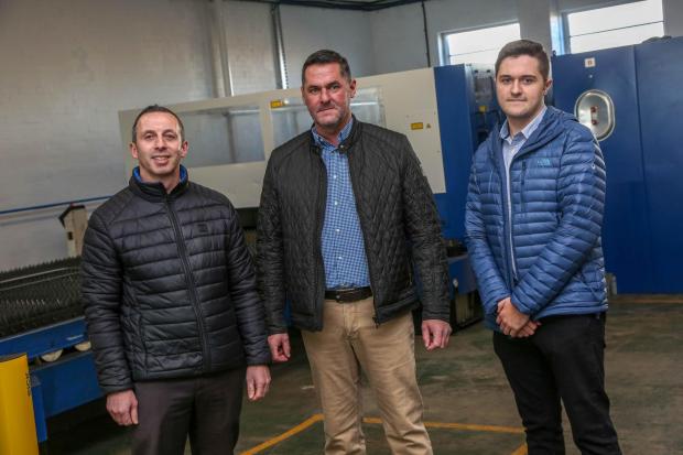 LASER FIRM: Rob Smedley, middle, with production manager Lee Suddes, left, and network administrator Jamie Smedley, right Picture: TOM BANKS