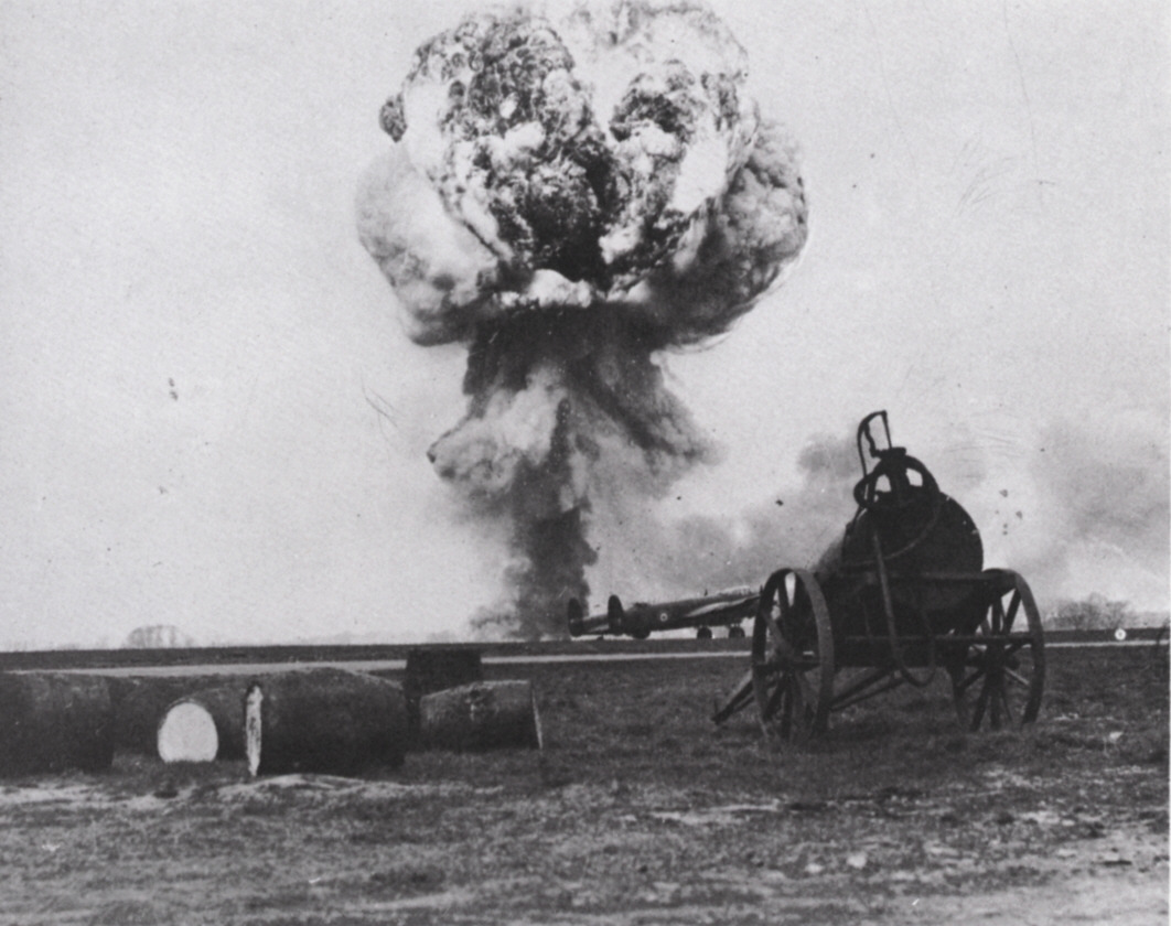 Pictures of Croft airfield during the Second World War are very rare. This shows a massive 4,000lb Cookie bomb exploding after the Lancaster bomber that was supposed to drop it on Germany crashed shortly after take-off in 1945. It also shows why the